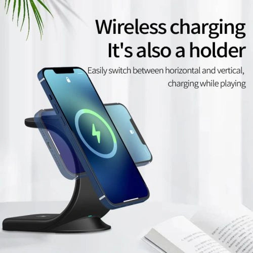 DULGE 3-in-1 Fast Wireless Charger Stand For iPhone Apple Watch and Air Pods