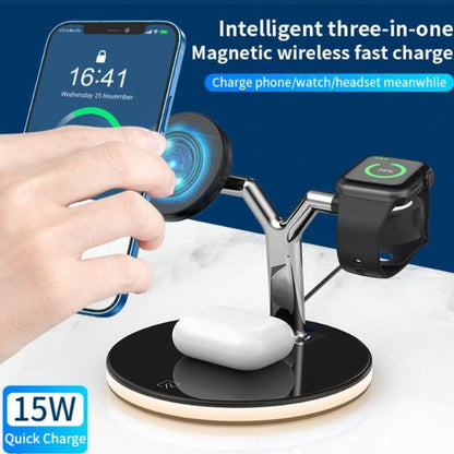 Magnetic 3 In 1 Fast Wireless Charger With Lamp