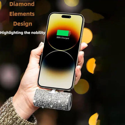 5000mAh Shiny Diamond Fast Charging Power Bank for iPhones