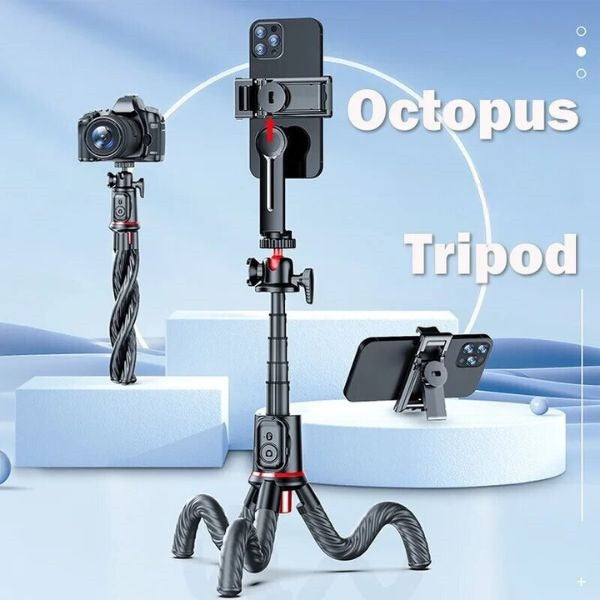Versatile Octopus Tripod with Bluetooth Selfie Stick