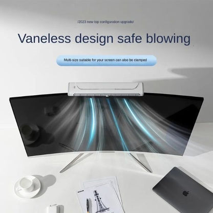 USB Rechargeable Bladeless Desk Bed Monitor Fan