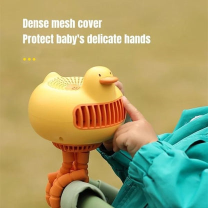 Multifunctional Duck Design Rechargeable Baby Stroller Fan