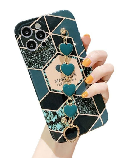 Marble Love Heart Bracelet IPhone Case
