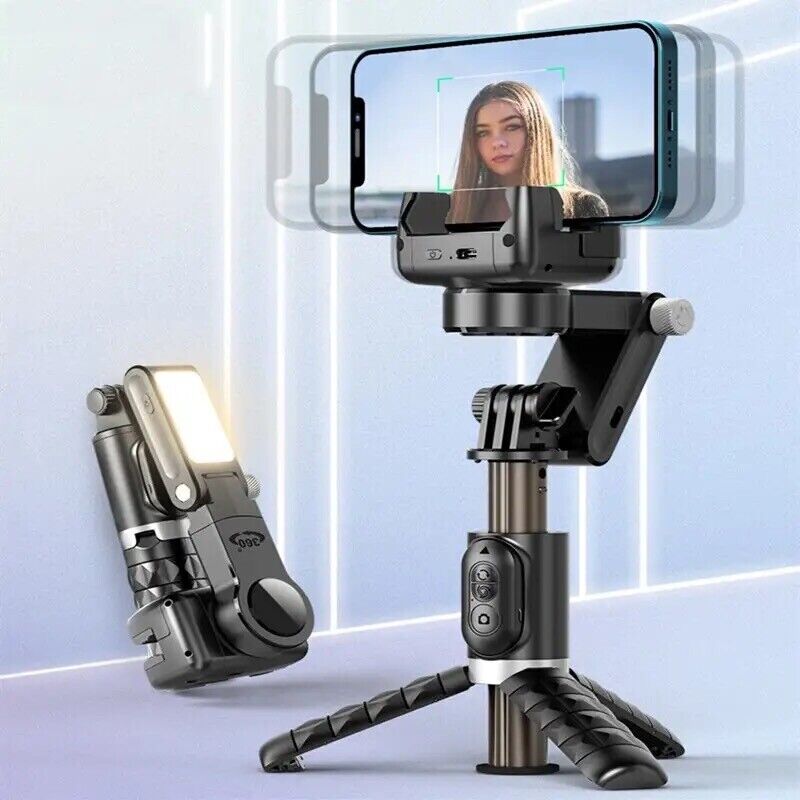 Smart 360° Rotation Gimbal Selfie Stick Tripod with LED Fill Light